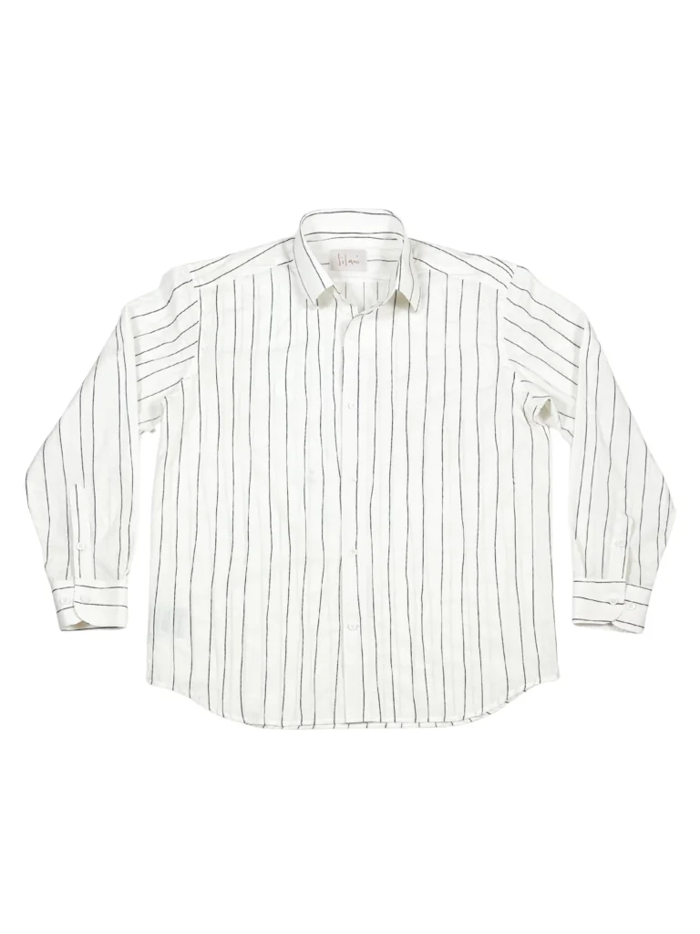 White Strings Button Up