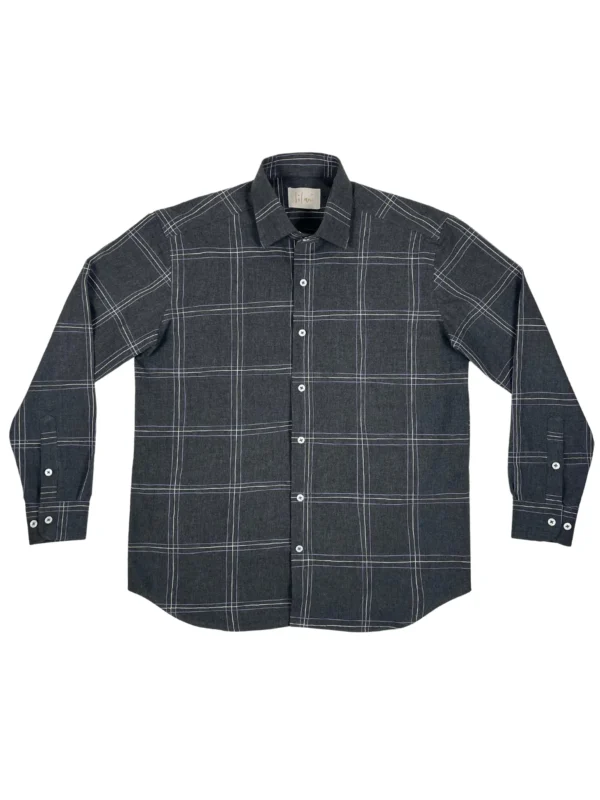 Grey-Earl Plaid x Strings Button Up