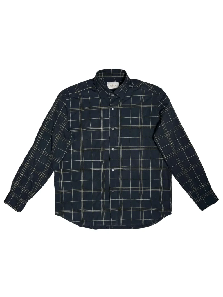 Charcoal Blue Plaid x Strings