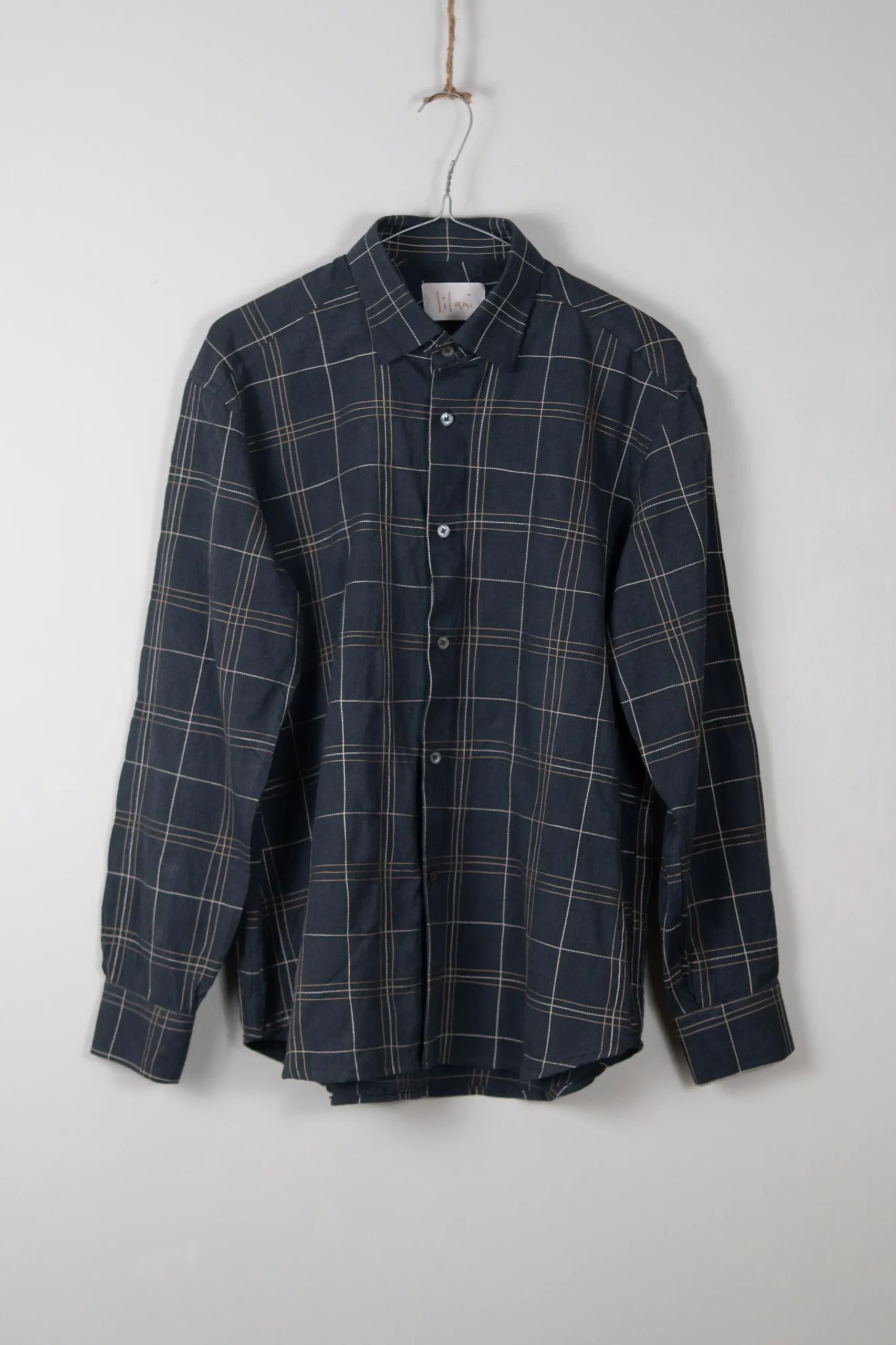 Charcoal Blue Plaid x Strings - Image 6