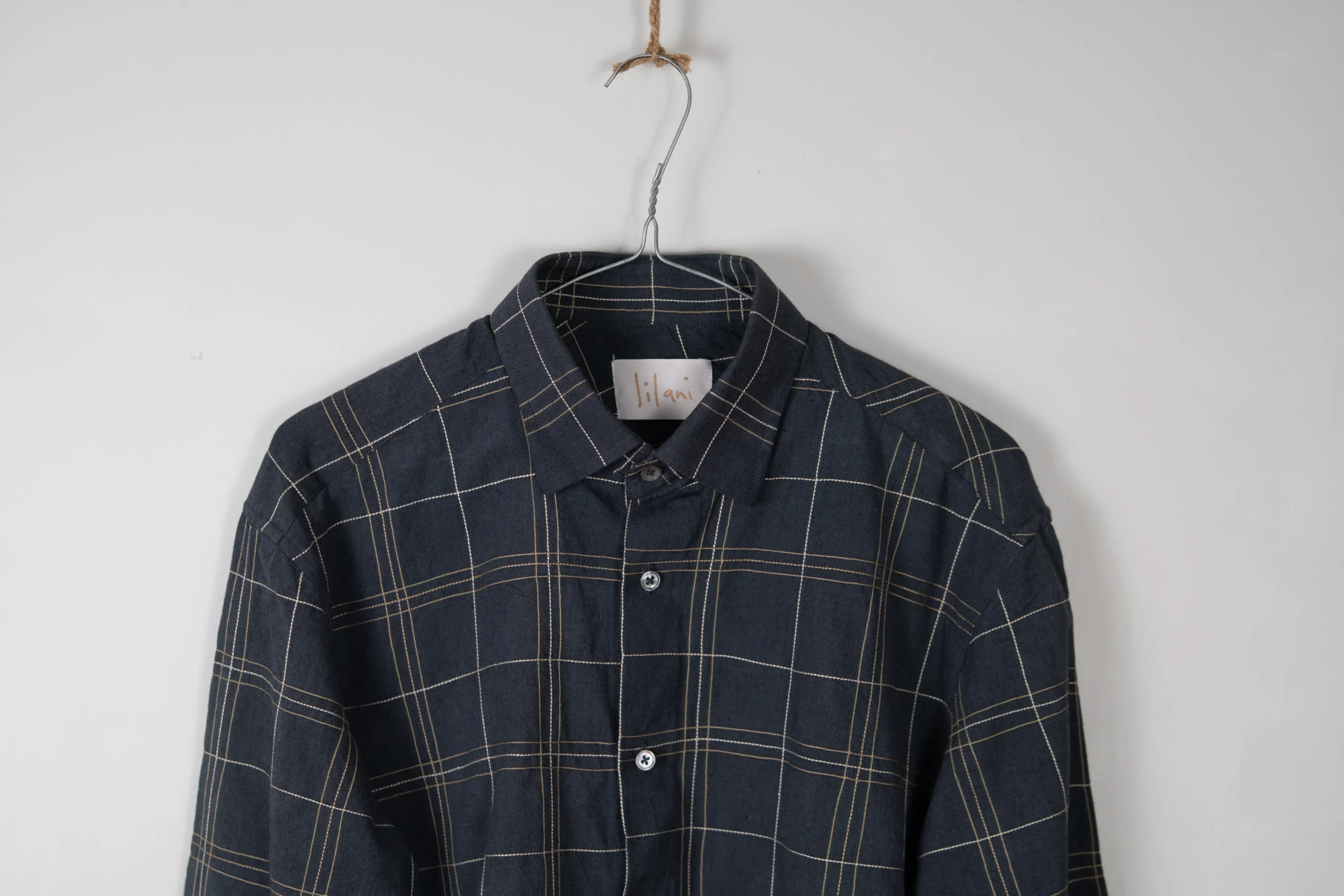 Charcoal Blue Plaid x Strings - Image 7