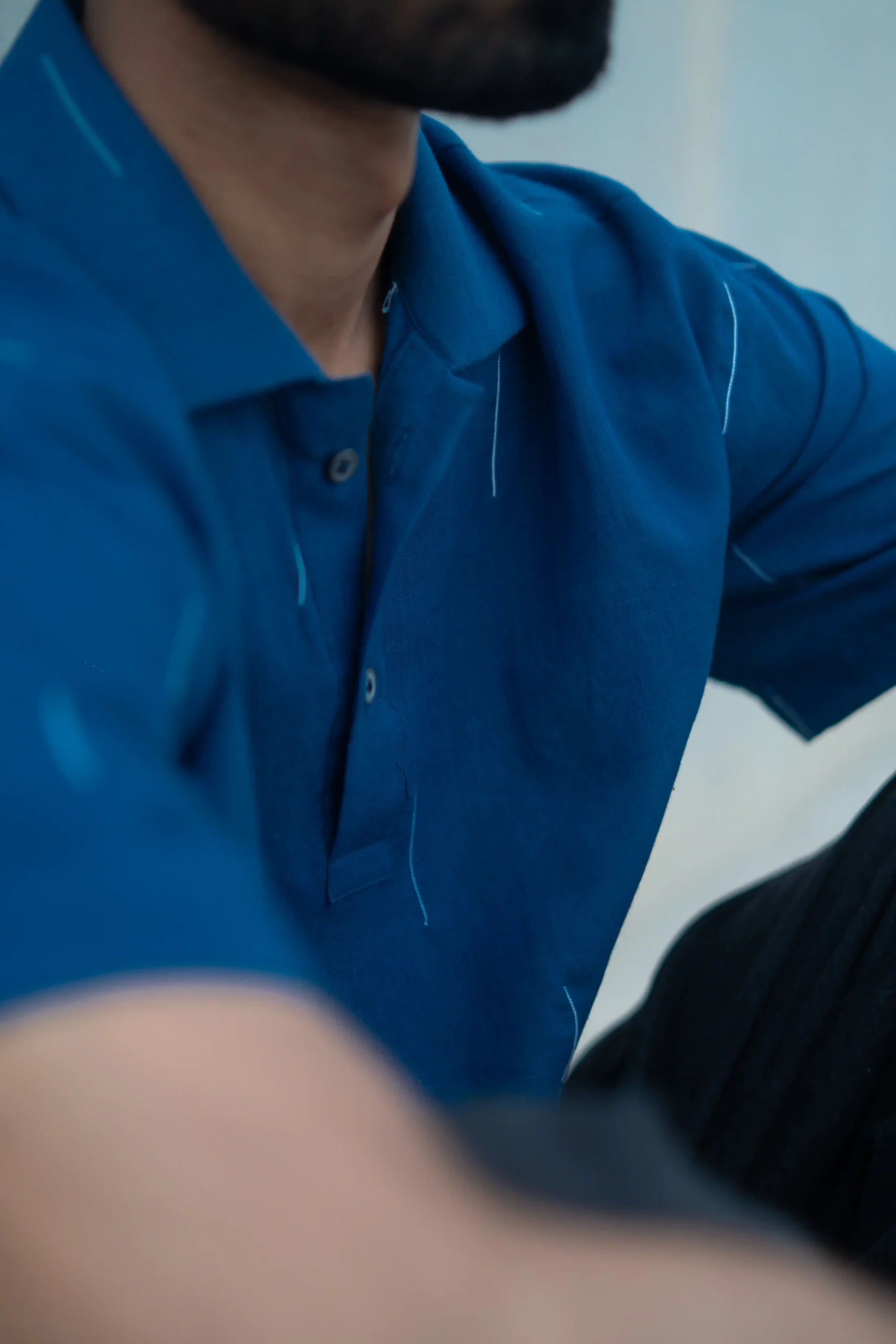 Indigo Handloom Knots x Strings Polo - Image 10