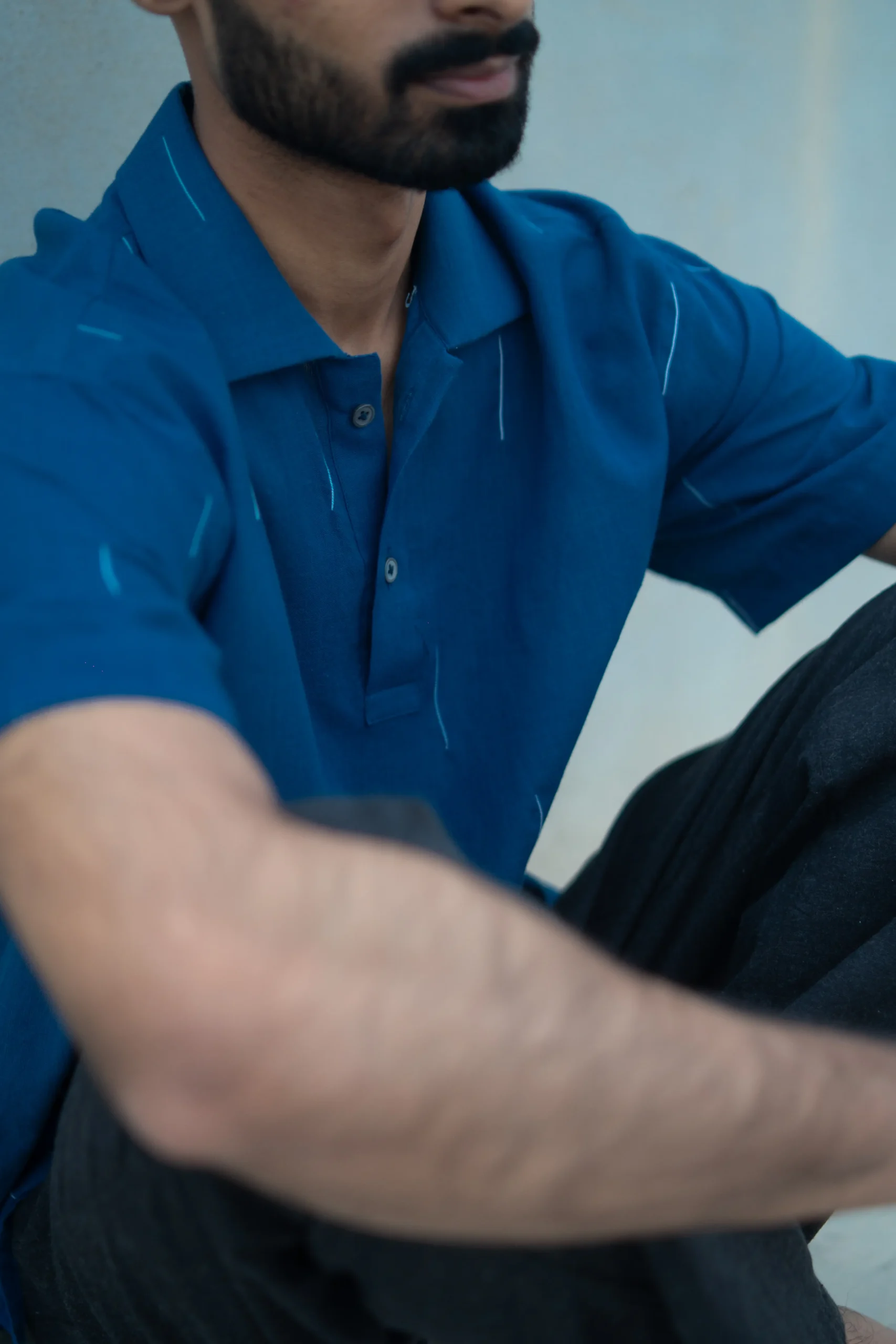 Indigo Handloom Knots x Strings Polo - Image 11